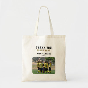 Bolsa Tote Obrigado Treinador com foto do nome da equipe