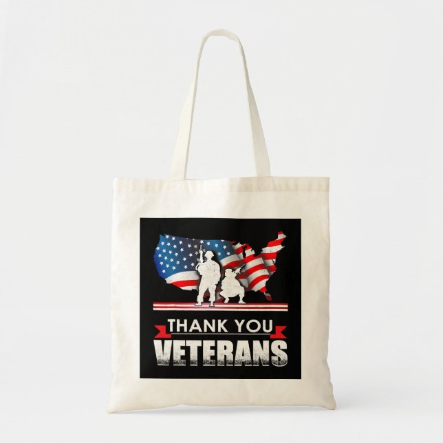 Bolsa Tote Obrigado Veteranos Americanos 280 (Frente)
