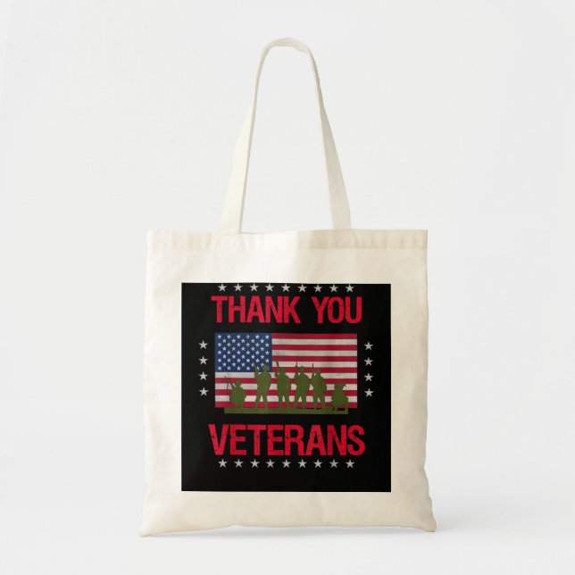Bolsa Tote Obrigado Veteranos Memorial Militar Da (Frente)