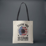 Bolsa Tote Obrigado Veteranos Militares de Girassol Dia dos V<br><div class="desc">Obrigado Veteranos Vereadores Militares De Girassol Tributo Do Dia</div>