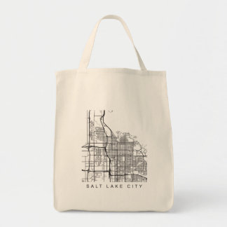 Bolsa Tote Obscuridade minimalista do mapa de ruas da cidade