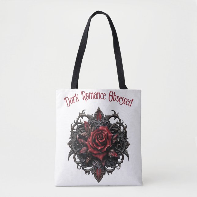 Bolsa Tote Obsedado com Romance Sombrio (Frente)