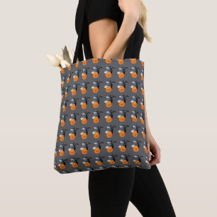 Bolsa Tote Observador de Abóbora: Cena Assombrada ao Luar