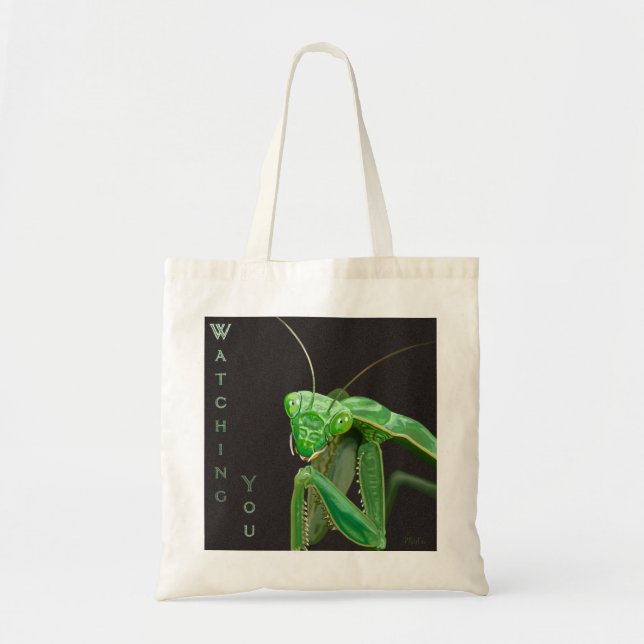 Bolsa Tote Observando você - Versão Verde (Frente)