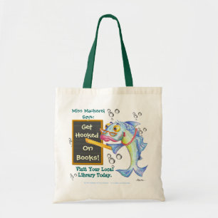 Bolsa Tote Obtenha enganchado em livros!