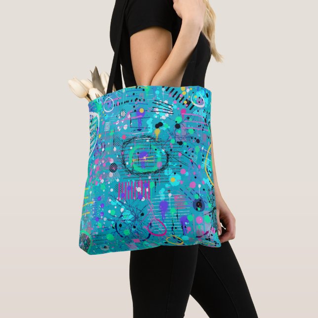 Bolsa Tote Ocean Bubbles: Maximalist Art (Close Up)