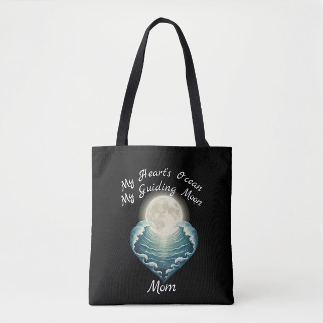 Bolsa Tote Ocean Heart Guiding Moon Mom (Frente)
