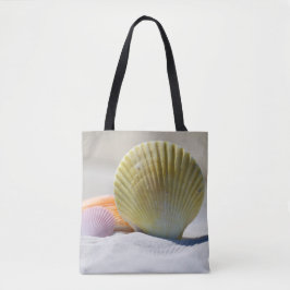 Bolsa Tote Ocean Seashell na Design da praia costeira