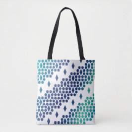 Bolsa Tote Ocean Storm Blue Diamond e Honeycomb