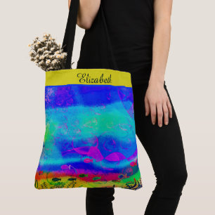 Bolsa Tote Oceano abstrato personalizado
