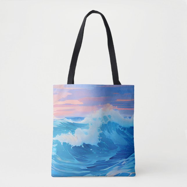Bolsa Tote Oceano Azul ao Sol (Frente)