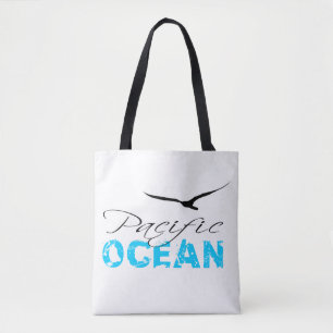 Bolsa Tote Oceano Pacífico Branco Personalizável