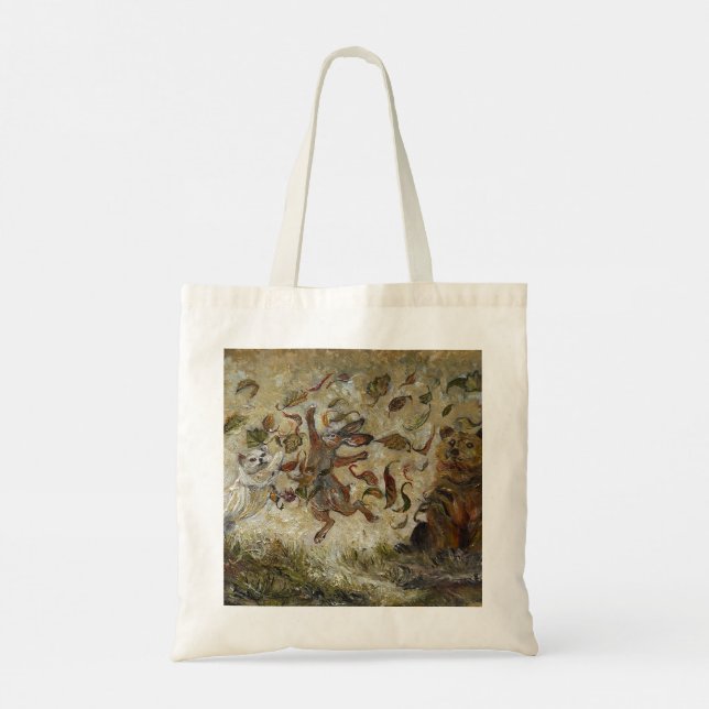 Bolsa Tote October Fun Whimsical Autumn Forest Animals  (Verso)