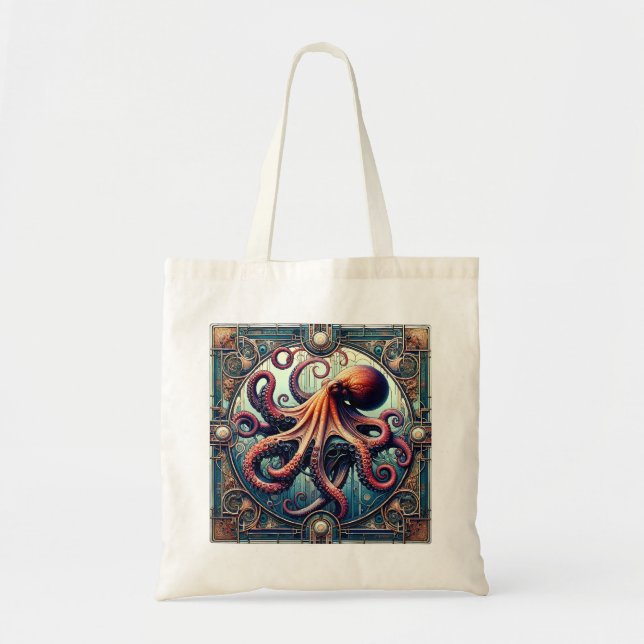 Bolsa Tote Octopus Art Deco (Frente)