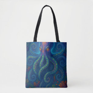 Bolsa Tote Octopus Azul Trippy