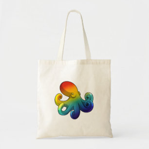 Bolsa Tote Octopus com arco-íris