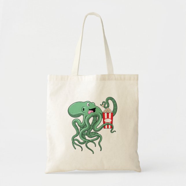 Bolsa Tote Octopus com pipoca (Frente)
