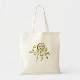 Bolsa Tote Octopus como mergulhador com estrela