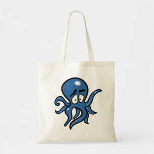 Bolsa Tote Octopus de desenho azul