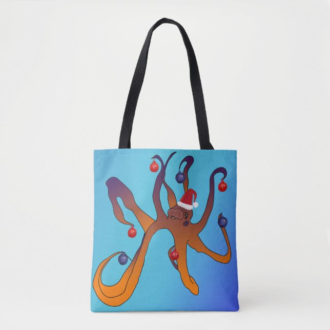 Bolsa Tote Octopus de papais noeis (Frente)