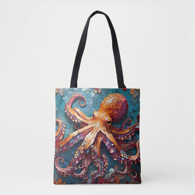 Bolsa Tote Octopus do Mosaico (Frente)