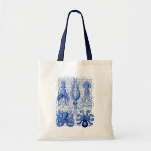 Bolsa Tote Octopus e Lula Azul