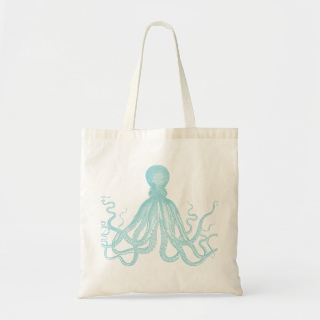 Bolsa Tote Octopus Marítimo Da Vintagem Náutica (Frente)