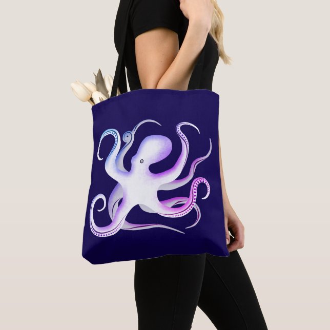 Bolsa Tote Octopus Silhouette Art (Close Up)