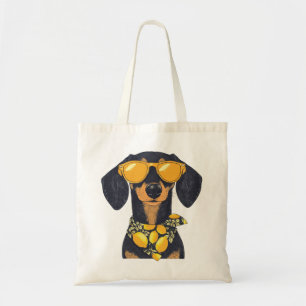 Bolsa Tote Óculos de Sol de Dachshund Legal com Limões