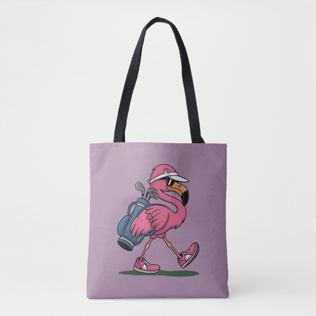 Bolsa Tote Óculos de Sol de Golfe Ping Flamingo Amante de Gol (Frente)
