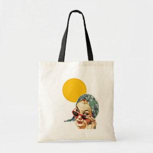 BOLSA TOTE ÓCULOS DE SOL RETROS DO VERMELHO DA SACOLA DAS