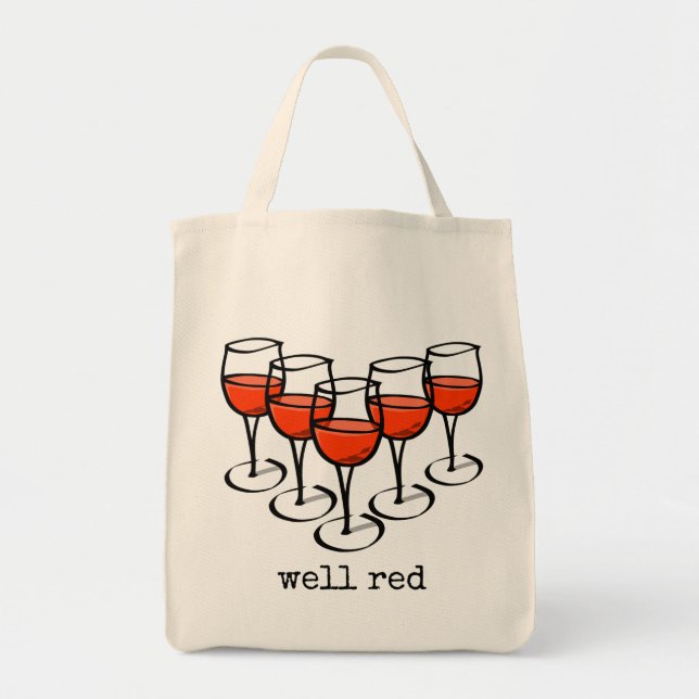Bolsa Tote Óculos de Vinho de Cartografia Bem Humor De Maquin (Frente)