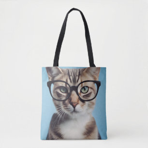 Bolsa Tote Óculos de Visto de Gatos