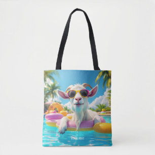 Bolsa Tote Óculos flutuantes de cabra doce fantasma