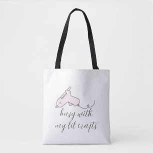 Bolsa Tote Ocupada Com Meus Pequenos Trabalhos Manuais - Desi