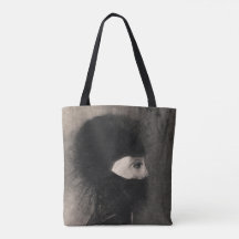 Odilon Redon Armor. Mulher escura face ao simbolis