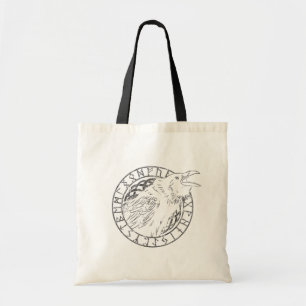Bolsa Tote Odin Corvo Coruja Mitologia Viking runas rúnico