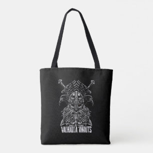 Bolsa Tote Odin ravens Viking Mythology Valhalla aguarda
