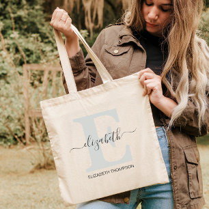 Bolsa Tote Oferta Personalizada de Bridal de Parceira de Azul