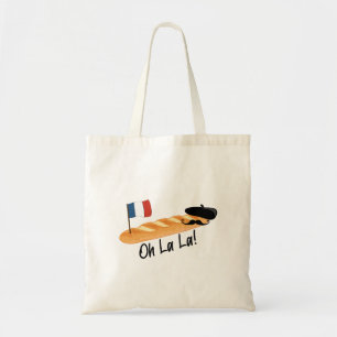 Bolsa Tote Oh La La - Baguette Francês - Francofile Engraçado