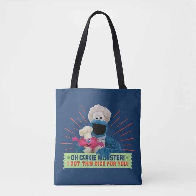 Bolsa Tote Oh Monstro das Bolachas! Eu Tenho Isso Legal Para  (Frente)