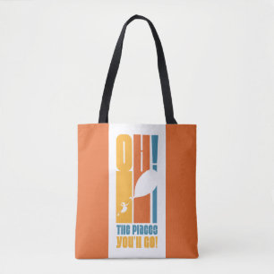 Bolsa Tote Oh, Os Lugares Que Você Vai! Tall Retro Typografia