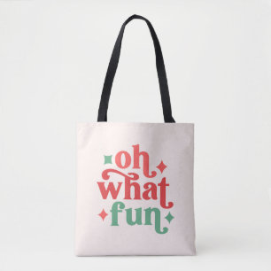 Bolsa Tote Oh Que Divertido - Tipografia Festiva De Férias