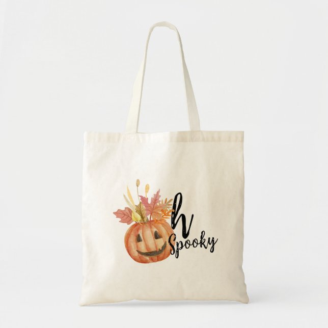 Bolsa Tote Oh Spooky! Feliz Halloween Pumpkin (Frente)