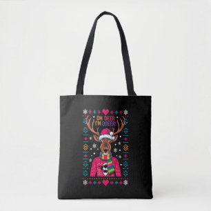 Bolsa Tote Oh Veado Eu Sou Gay LGBT LGBTQ Orgulho Gay Natal F