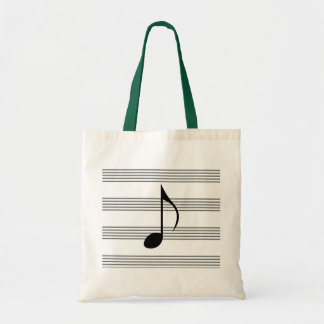 Bolsa Tote Oitava nota em funcionarios da música/listras