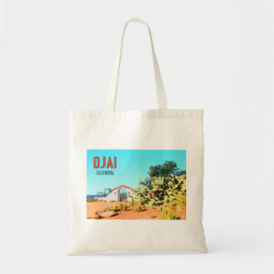 Bolsa Tote Ojai California Succulent Cactus Vintage