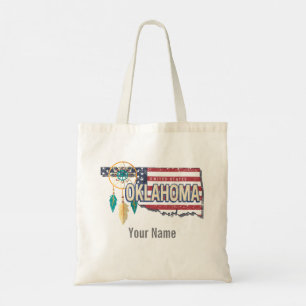 Bolsa Tote Oklahoma United States Retro Map Vintage EUA