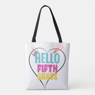 Bolsa Tote Olá 5º ano   design para 5 Legal