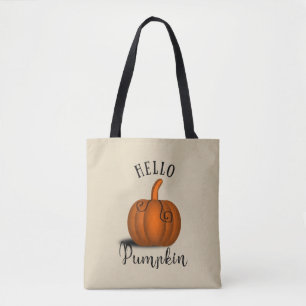 Bolsa Tote olá, abóbora